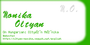 monika oltyan business card